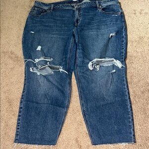 Women's Old Navy “Boyfriend” Distressed Blue Jeans